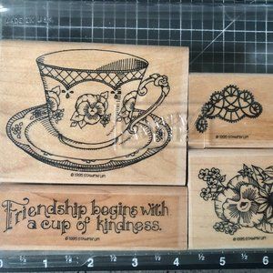 Teacup & Pansies, Stampin' Up! rubber stamp set